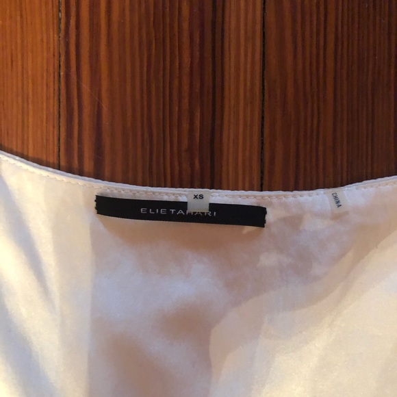 Elie Tahari Cream Silk Blouse - Picture 3 of 5
